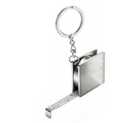 Generic Mini Mètre à Ruban Porte-clés Lot de 2 pour Projets de Couture Bricolage Compact et Portable 1,5 M en Alliage de Zinc Argent (1,5 m)