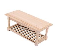 Generic Mini Meubles en Bois 1:12, Modèle de Table Durable et écologique pour Maison de Poupée, Salle à Manger en Bois 14x6.5x5.5cm 1 Pièce