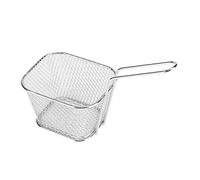 Generic Mini Paniers à Frites élégants et Durables pour Servir des Chips et des Apéritifs dans les Cafés ou les Maisons Argent 10,5 X 8,5 X 6, Cm