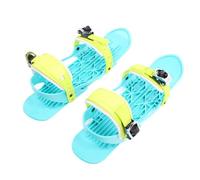 Generic Mini Patins à Neige Réglables, Confortables et Portables, Patins de Ski Courts pour l'hiver, Sports de Plein Air, Enfants et Adultes, en Nylon, 2 Pièces (Grande Taille)