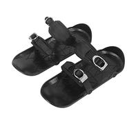 Generic Mini Patins de Ski Portables pour l'hiver, Attaches de Ski Courtes, Chaussures d'hiver pour Le Patinage sur Neige, Noir, Taille Unique pour Les Fêtes de