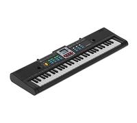 Generic Mini Piano électrique Multifonctionnel à 61 Touches, Noir, avec Microphone, Clavier Portable pour Enfants