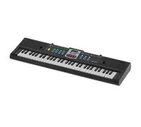 Generic Mini Piano électrique Noir à 61 Touches, Jouet Portable avec Microphone pour Débutants et Enfants, Double Haut-parleurs Magnétiques, Studio Multifonction, 4 Piles AA