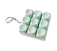 Generic Mini Porte-clés avec 9 Boutons, Jouet à Doigt, Jouet à pour Les Personnes de Plus de 15 Ans, Matériau PVC, 6 X 6 X 3 Cm, Accessoires, Vert