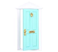 Generic Mini Porte en Bois pour Maison de Poupée 1:12, Couleur Vibrante, Matériau en Bouleau pour Enfants, Cadeaux de Vacances (Vert Menthe)