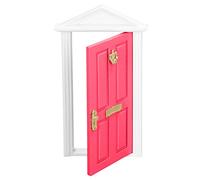 Generic Mini Porte Féerique en Bois, Modèle de Meubles de Maison de Poupée aux Couleurs Vives pour Les Jeux des Enfants (Pink)
