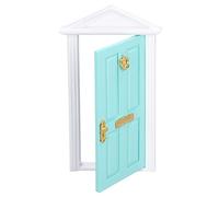 Generic Mini Porte Féerique en Bois, Modèle de Meubles de Maison de Poupée aux Couleurs Vives pour Les Jeux des Enfants (Vert Menthe)