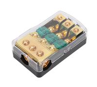 Generic Mini Porte-fusible ANL en Alliage de Cuivre doré, Bloc de Distribution fusionné ANL 60 A, Entrée de Calibre 0 2 4 vers Sortie de Calibre 4 6 8 pour Amplificateur Audio de Voiture, Camion, (3