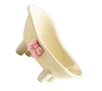 Generic Mini Porte-Savon de Baignoire, Support Décoratif avec Nœud Papillon pour Le Séchage du Savon de L'évier de la Salle de Bain, Design en Plastique Mignon en 1 unité (Type Standard)