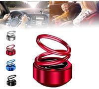 Generic Mini radiateur cinétique portable, radiateur solaire rotatif automatique à double anneau, Rotation à 360 DegréS, Pour VéHicules, Salons, Salles De Bains (Rouge)