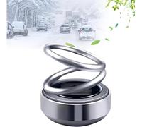 Generic Mini radiateur cinétique portable, radiateur solaire rotatif automatique à double anneau, Rotation à 360 DegréS, Pour VéHicules, Salons, Salles De Bains (Couleur Argent)