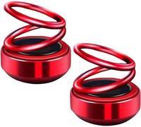 Generic Mini radiateur cinétique portable, radiateur solaire rotatif automatique à double anneau, Rotation à 360 DegréS, Pour VéHicules, Salons, Salles De Bains (2pcs Rouge)