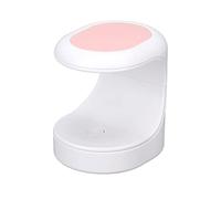 Generic Mini Sèche-ongles 16W, Double Source de Lumière, Lampe à Colle Rapide pour Manucure Professionnelle, Rose