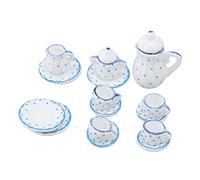 Generic Mini Service à thé pour Maison de Poupée, Accessoires de Cuisine en Céramique de Simulation pour Les Amateurs de Maison de Poupée, Sûrs et Durables pour Noël, Le Nouvel an, Les Cadeaux