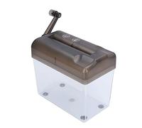 Generic Mini Shredder, Manuel de Papier Déchiqueteur Boîte de Poussière Transparente Fonctionnement Simple pour l'école pour la Maison pour Bureau de Bureau (Grey)