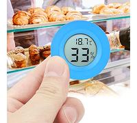 Generic Mini Thermomètre Circulaire LCD Hygromètre Testeur d'humidité pour Intérieur-haute Précision de Mesure-bleu (BLUE)