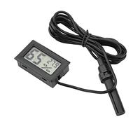 Generic Mini Thermomètre et Hygromètre LCD pour Aquarium de Reptiles, Moniteur Précis de Température et d'humidité pour Aquarium, Plastique Noir 1,9 X 1, X 0,6 Pouces