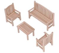 Generic MINIBLES Miniatures DE Maison DE Poupée, Chaise DE Banc en Bois 1:12 Inspirant L 'Imagination pour la Décoration DE Maison DE Poupée