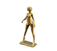Generic Minijupe sexy en laiton debout belle statue féminine, sculpture de femme en métal, miniatures, art corporel, artisanat, décoration de bureau, décoration de voiture, figurines de collection