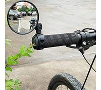 Generic Miroir de Cyclisme Convexe, Rétroviseur de Cyclisme, Tige Flexible Rotative à 360 Degrés Résistante aux Rayures pour Support de Vélo (BLACK)