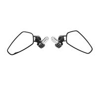 Generic Miroir de Moto, Miroir de Guidon de 22 Mm, Coque Noire en Alliage d'aluminium, Angle Réglable pour MT03 MT07 FZ07 MT09