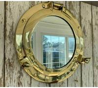 Generic Miroir hublot de bateau et décoration murale en aluminium (30,5 cm), laiton