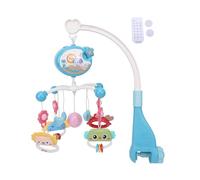 Generic Mobile de Berceau Musical avec Projecteur D'étoiles, Jouets Rotatifs, Veilleuse, Télécommande pour Crèche de nouveau-né (BLUE)
