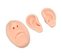 Generic Modèle de Bouche de Nez en Silicone Doux et Réaliste pour la Pratique du Perçage à la Maison ou au Salon 2 Unités (Peau claire)