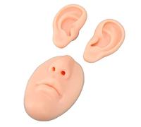 Generic Modèle de Bouche de Nez en Silicone pour la Pratique du Perçage Novice Outil Pédagogique Doux et adapté à la Maison et au Salon 9,3 X 6,8 X 2,5 Cm (Peau claire)