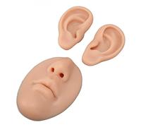 Generic Modèle de Bouche de Nez en Silicone pour la Pratique du Perçage Novice Outil Pédagogique Doux et adapté à la Maison et au Salon 9,3 X 6,8 X 2,5 Cm (Couleur de peau moyenne)