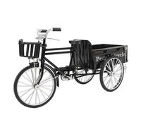 Generic Modèle de Camion à Plat à Trois Roues en Alliage Vintage, Jouet pour la Décoration de la Maison et du Bureau, Ornement de Tricycle en Métal Durable pour Les Fans de Nostalgie Rétro (Black)