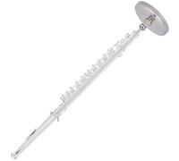 Generic Modèle de Flûte Miniature avec Support, Ornement D'instrument de Musique en Cuivre fabriqué à la Main pour les Collectionneurs, 15,3 X 3,2 X,2 Cm