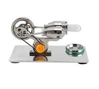 Generic Modèle de Moteur Stirling, Jouet à Fonctionnement Simple et à Faible Bruit pour Les Expériences Scientifiques, Kits éducatifs, Verre en Alliage de Zinc