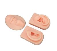 Generic Modèle de Nez et de Bouche en Silicone avec Accessoires de Modélisation D'oreille, Simulation Réaliste D'organes Humains pour la Pratique du Perçage et de la Chirurgie en Silicone/pour