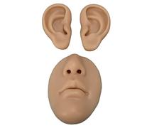 Generic Modèle de Pratique de Perçage en Silicone avec Matériau en Silicone Souple de qualité Alimentaire pour le Perçage du Nez et des Oreilles et L'entraînement à la Suture (Peau foncée)
