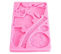 Generic Modèle de Sport, Modèle de Silicone en Forme de Football pour la Cuisson des de Silicone de la Coupe du Monde de Football Lavés avec du d'eau pour le Gâteau et la Fête