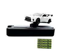 Generic Modèle de Voiture Accessoire Intérieur et Jouet Miniature avec Décoration de Tableau de Bord et Plaque Numérique de Parking à Fonction de Dérapage Dyn, Blanc