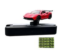 Generic Modèle de Voiture Accessoire Intérieur et Jouet Miniature avec Décoration de Tableau de Bord et Plaque Numérique de Parking à Fonction de Dérapage Dyn, Rouge