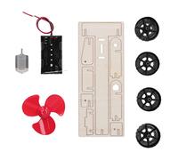 Generic Modèle de Voiture éolienne électrique en Bois, Lame de Ventilateur, Outils Pédagogiques en Sciences du Moteur, Jouet de Voiture éducatif pour Enfants, Cultiver la créativité, Cadeau Parfait