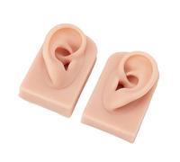 Generic Modèle D'oreille de Pratique de Perçage Flexible en Silicone pour les Instituts de Formation de beauté, Modèle D'oreille en Silicone de Peau Humaine Réutilisable pour le Perçage Novice et la