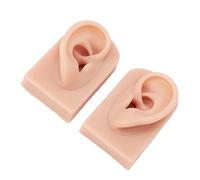 Generic Modèle D'oreille de Simulation Réutilisable Flexible en Silicone pour L'enseignement de L'acupuncture, Perçage D'oreille Novice, 2 Pièces pour la Formation de beauté, Matériau Souple