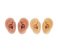 Generic Modèle D'oreille en Silicone 3D, Outil de Pratique Souple et Flexible pour Enseigner L'affichage de Bijoux, Modèle de Simulation D'oreille Gauche Droite pour Débutants (Couleur de peau