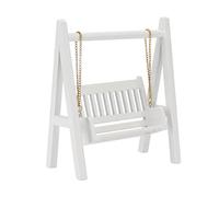 Generic Modèle Miniature de Chaise Pivotante en Bois Blanc pour Maison de Poupée, Outil de Décoration Exquis pour Modèle de Maison, Décoration de Scène de Jardin, Matériau en Bois de Bouleau 4,6 X