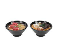 Generic Modèle Ramen, Ensemble Ultra Réaliste pour Décoration et Jeu, Bol Miniature Compact avec Design Fruits de Mer, 2 Pièces ABS (Nouilles de calmar au Concombre de mer + Nouilles)