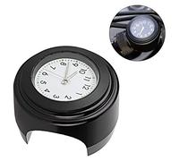 Generic Modification de Moto Horloge à Quartz étanche Montre en Aluminium pour un Affichage Précis de L'heure pour Ajustement pour Ajustement pour pour pour les Pilotes (cadran blanc noir)