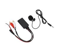 Generic Module AUX Adaptable 2 Câbles pour Autoradio, Micro Mains Libres, Matériau ABS, Noir 12,7 Cm de Longueur, pour Les Amateurs de Musique