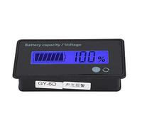 Generic Moniteur D'affichage de la capacité de la Batterie avec Alarme Sonore et Lumineuse pour une Utilisation de 12 à 84 V, Indicateur LCD Durable, Taille 6,1 X 3,3 Cm (BLUE)