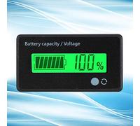 Generic Moniteur D'affichage de la capacité de la Batterie avec Alarme Sonore et Lumineuse pour une Utilisation de 12 à 84 V, Indicateur LCD Durable, Taille 6,1 X 3,3 Cm (lumière verte)