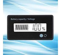 Generic Moniteur D'affichage de la capacité de la Batterie avec Alarme Sonore et Lumineuse pour une Utilisation de 12 à 84 V, Indicateur LCD Durable, Taille 6,1 X 3,3 Cm (Blanc 6000K-6500K)