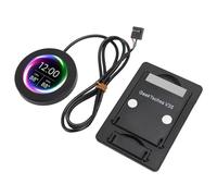 Generic Monteur de Température Informatique AIO Ronde de 2,1 Pouces avec écran de Rétro-éclair Ultra Brillant pour Les Systèmes de Refroidissement par Eau Panneau de Capteur PC pour AIDA64, (Black)